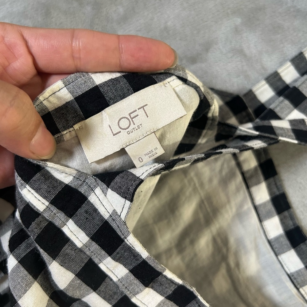 The loft gingham tiered midi dress - Picture 4 of 9